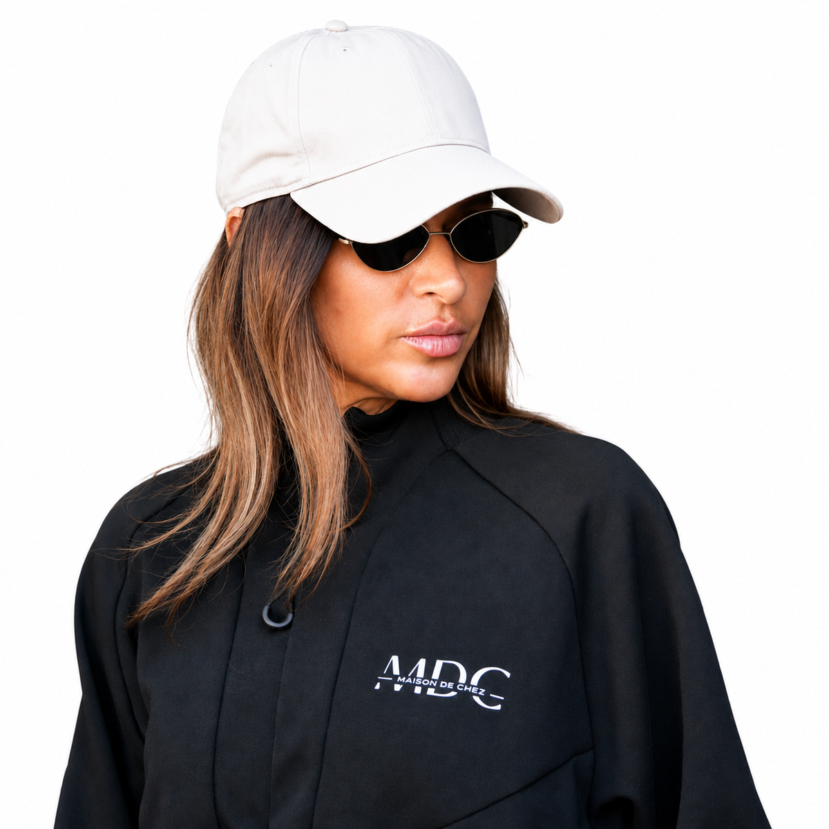 MDC Black Unisex Crew Neck Half Zip Hoodie
